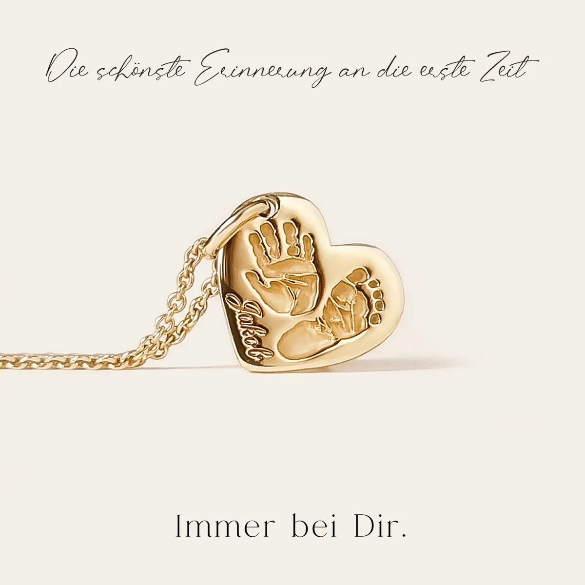 Immer am Herzen - Kette mit zwei 3D Abdrücke - SEVOLY