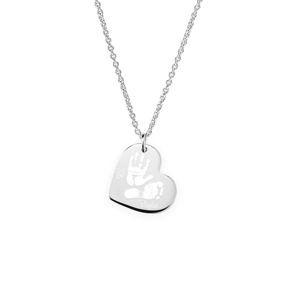 Immer am Herzen - Light Collection - Geschwisterkette mit 2 Abdrücken - SEVOLY