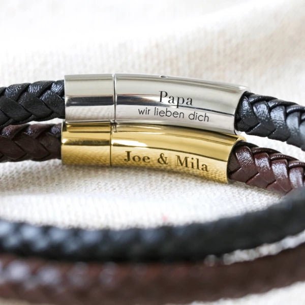 Personalisiertes Männerarmband - mit diskreter Gravur auf Innenseite - SEVOLY