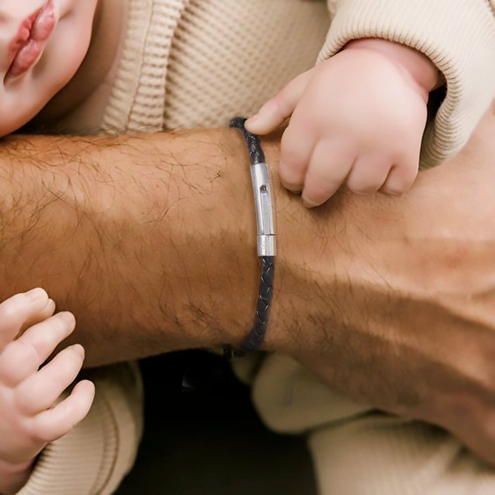 Personalisiertes Männerarmband - mit diskreter Gravur auf Innenseite - SEVOLY