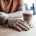 Proud Dad - Leder Geschwisterarmband mit 2 Abdrücken und Textgravur - SEVOLY